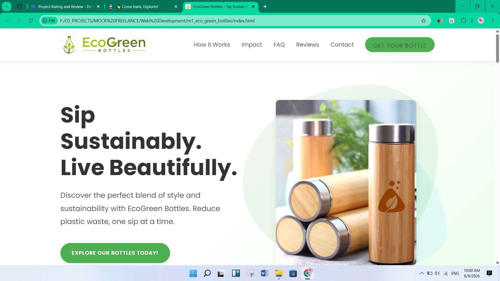 Eco Green Bottles