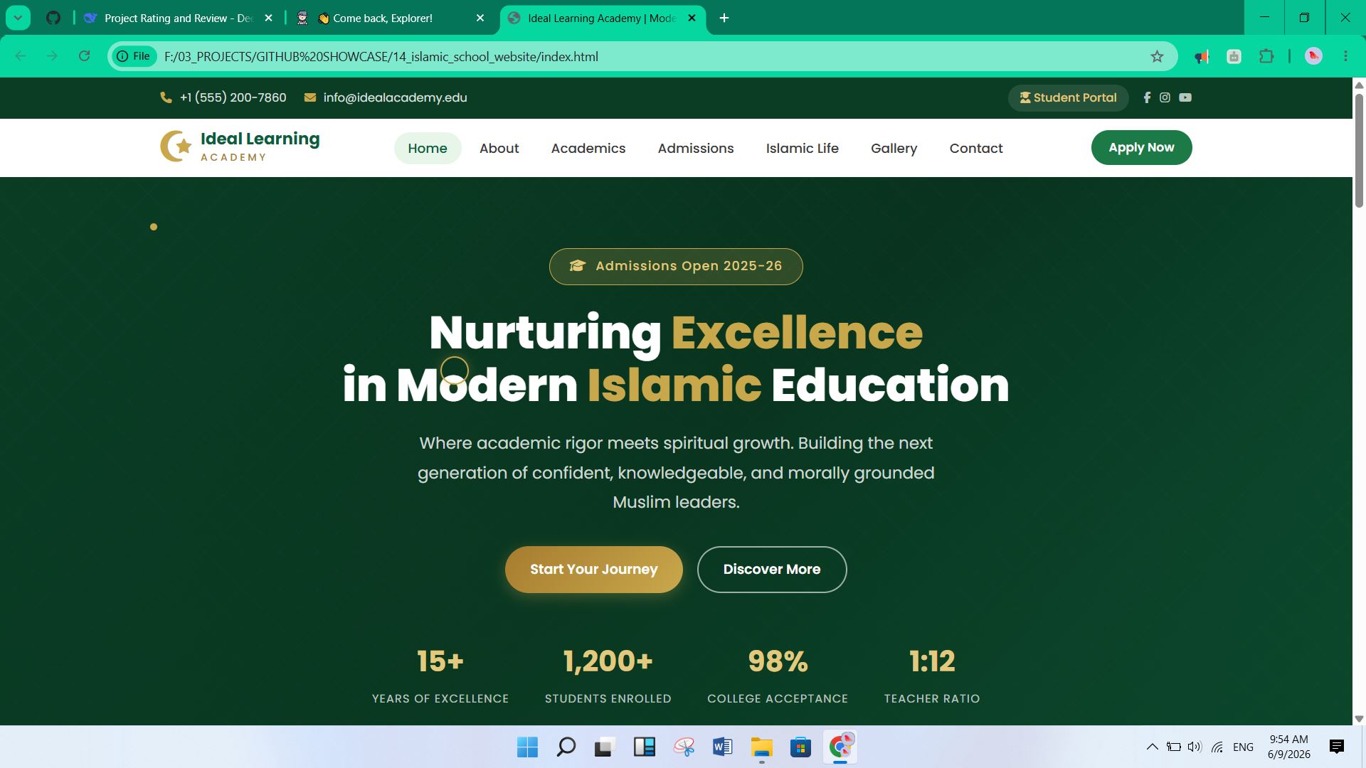 Islamic School Website