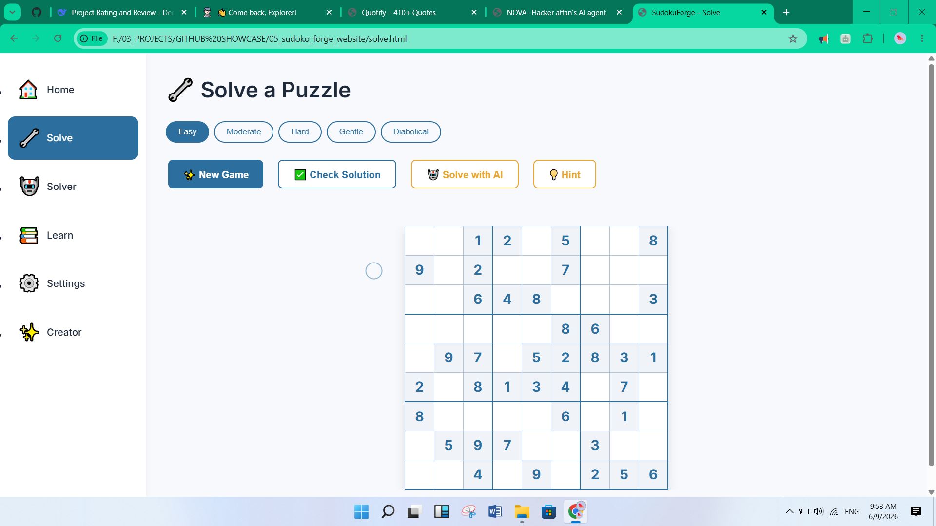 Sudoku Forge